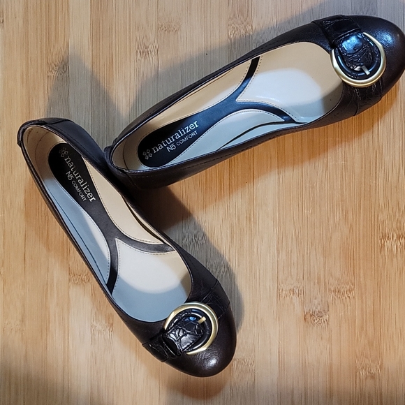 Naturalizer, MEDIA Brown Oxford womens flats, dress shows, size 8.5M - Picture 2 of 4